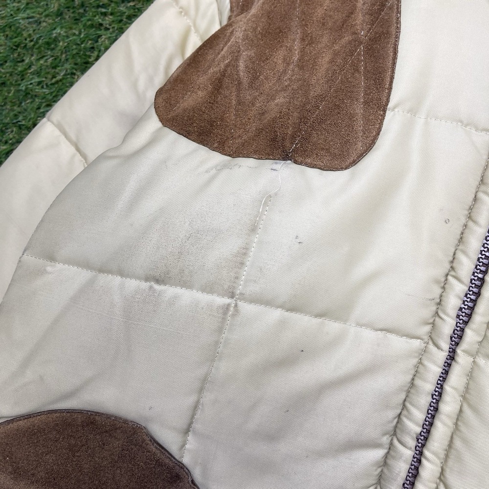 Vintage Scatter Gunner Jacket Mens Medium Shooting Coat Zip Up Quilt Outdoor - Picture 6 of 13